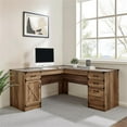 thumbnail image 4 of Pemberly Row Contemporary L-Shape Executive Desk in Rustic Oak, 4 of 4