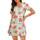 thumbnail image 1 of Fotbe Peach Bata de Dormir para Mujer con Estampado, Camisón de Algodón de Manga Corta, Ropa de Dormir Casual, 1 of 6