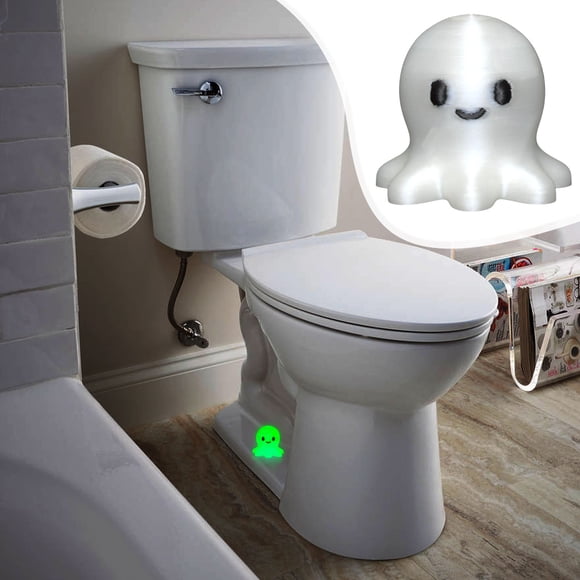 CaiYueKe Glow in The Dark Toilet Seat Caps Night Light Bathroom Decor Squishy Sensory Toys Stress Relief Funny Home Decoration Accessories with Suction Tentacles for Trendy Aesthetic Room Makeover