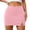 Pink, variant on Womens Skort High Waist Side Slit Skirt with Built in Shorts Solid Stretchy Bodycon Pencil Casual Beige L
