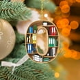 thumbnail image 5 of CuiLiyq Bookcase Hanging A to Z Letter Shaped Bookshelf Pendant, Christmas Tree Hanging Decorations, Acrylic Ornament Xmas Decor (Acrylic, Letter-O), 5 of 6