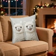 thumbnail image 4 of Lekihaqq 3D Alpaca Pillow Cover Plush Animal Print Cushion Case Soft Short Pile Faux Embroidery Style Home Decor Throw Pillowcase Cozy Bedroom Accent, 4 of 6