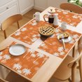 thumbnail image 5 of Tropical Palm Tree Placemats Set of 4 Orange White Plants Coastal Leaf Beach Place Mats Indoor Wipeable Table Mats Washable Cloth Dining Table Placemats for Kitchen Holiday Party Decor 13x19 Inch, 5 of 9