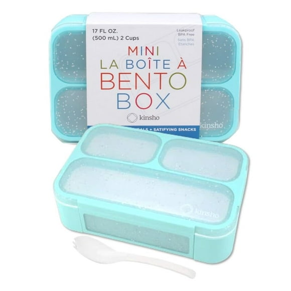 Juego de 2 recipientes para aperitivos Bento Kinsho Glitter con tapas