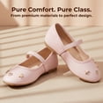 thumbnail image 5 of bebe Toddler Girls' Ballet Shoes – Shimmer Ballet Flats with Charms, Dressy Toddler Ballet Shoes, Ballet Shoes for Girls, 5 of 8
