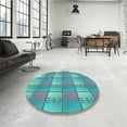 thumbnail image 4 of Ahgly Company Machine Washable Indoor Round Transitional Deep-Sea Green Area Rugs, 8' Round, 4 of 7