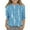 Blue, variant on KyCheLot Casual 3/4 Sleeve Tshirts for Girls Stretchy Loose Round Neck Printed Tunic Tops Spring Summer 3-12 Years