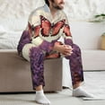 thumbnail image 7 of Balery Butterfly Over Lavender Pattern Pajama Sets for Men Long Sleeve 2 Piece Sleepwear Loungewear Sets Soft PJ's with Pockets Long Sleeve Comfy Pj Sets-Medium, 7 of 7