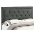 thumbnail image 3 of Linon Sibley Button Tufted Full or Queen Headboard, Charcoal Linen Fabric, 3 of 3