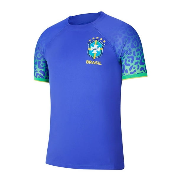 Brazil 2022 World Blue Kits Short Sleeve Football Jersey 