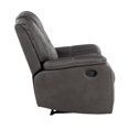 thumbnail image 6 of Bowery Hill Transitional Charcoal Gray Faux Leather Manual Recliner, 6 of 10
