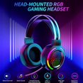 thumbnail image 2 of USB7 1 Casque de Jeu Filaire Monté sur la Tête avec Haut-Parleur 50 mm Unité Microphone à Réduction de Bruit Omnidirectionnelle RVB, 2 of 8