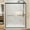 60x72 Matte Black-6mm Tempered Glass-Explosion-proo, variant on 56"-60" W x 72" H Chrome Aluminum Frame Double Sliding Shower Door with 1/4" (6mm) Nano-Coated Clear Tempered Glass and Dual Stainless Steel Handles