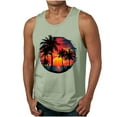 thumbnail image 2 of HAOTAGS Men's Tank Tops, Round Neck Breathable Summer Casual Bench Tops Mint Green 4XL, 2 of 5