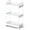 White, variant on 3 Tier Slim Rolling Storage Cart with Wheels Plastic Utility Cart Organizer for Snack Craft Art Postpartum Nail Makeup in Bathroom Laundry Room Kitchen Bedside Narrow Space, White