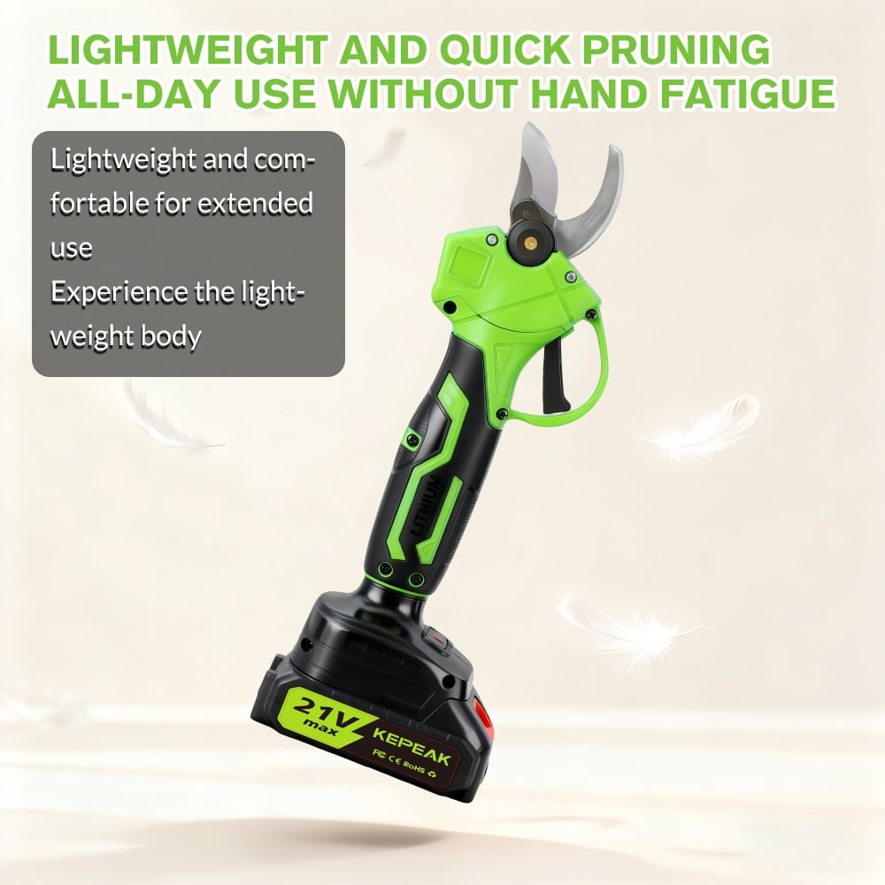 Cordless Electric Pruning Shears,DFITO SK5 Steel Blade Tree Pruner with 2×13000mAh Rechargeable Batteries, 30mm Cutting Capacity, Lightweight Garden Trimming Tool for Orchard Yard
