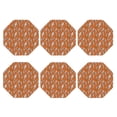 thumbnail image 2 of Pofeuu Halloween Mummy Print Leather Coasters Set of 6, Round Cups Mugs Mat Pad for Home Kitchen Heat Resistant Drink Coasters,Octagon, 2 of 7