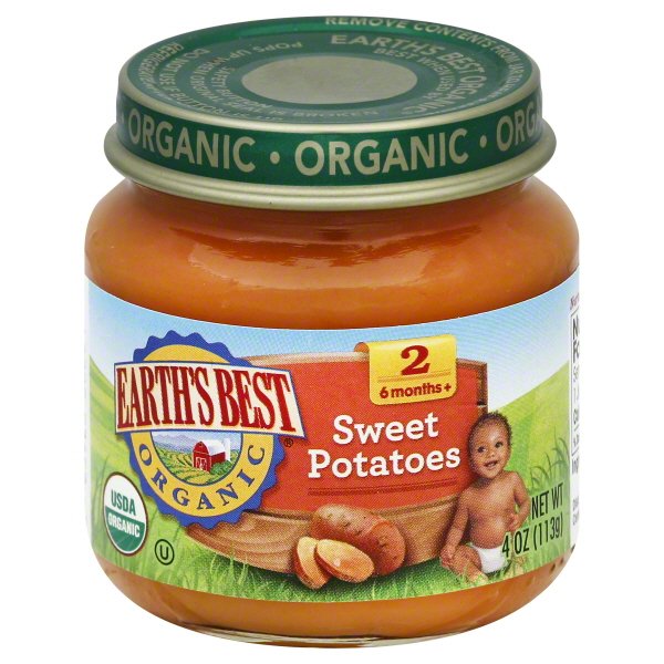 Earth�s Best Organic Stage 2, Sweet Potatoes Baby Food, 4
