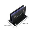 thumbnail image 2 of 1pc Stainless Steel Bathroom Clip Double Open Hinged Clamp Glass Door Clamp, 2 of 9