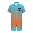 thumbnail image 4 of Bpmpbo Men's Hawaiian Matching Set Summer Tropical Beach Shirt 2 Piece Outfits Flower Button Down Shirts and Shorts, 4 of 5