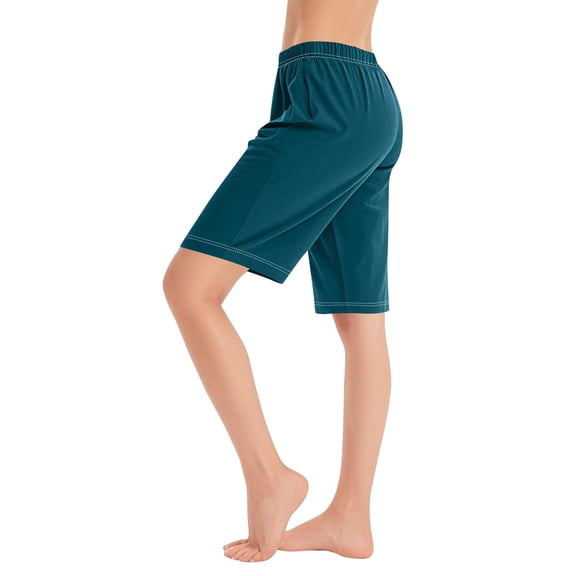 Youyipin Womens Shorts Casual Without Belt Pocket Sport Pants Knee Length Casual Home Shorts For Women