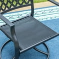 thumbnail image 5 of MF Studio Set of 2 Outdoor Dining Chairs Patio Metal Swivel Chairs Modern Patio Furniture 300 lbs Weight Capacity for Garden Yard, Beige Cushion, 5 of 11
