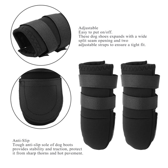 Botas Ajustables para Perros de Diferentes Tamaños Suela Antideslizante Material Suave Fácil de Limpiar Protege las Patas de Daños ANGGREK Otros