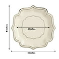 thumbnail image 2 of BalsaCircle 25 White Silver 8" Disposable Dinner Salad Paper Plates Metallic Scalloped Trim Party Decorations, 2 of 8
