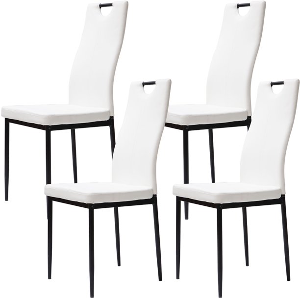 Surmoby Dining Chairs Set of 4,Kitchen Chairs with Faux Leather Padded