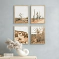 thumbnail image 3 of PixonSign Framed Wall Art Desert Cactus Texas Arizona Landscape Prints, Set of 4 Tropical Photography Wall Decor Arts, Nature Wall Décor, Adhesive Canvas Poster, Modern Home Artwork - 11"x14" Natural, 3 of 5