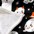 thumbnail image 6 of Halloween Throw Blanket for Couch Sofa Bed Cute Ghost Printed Blanket Soft Lightweight Plush Blanket Halloween Room Decor for All Season(Black,Throw(50"x60")), 6 of 6