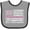 Heather and Black, variant on Inktastic Breast Cancer Awareness Pink Ribbons and Flag Boys or Girls Baby Bib