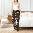 thumbnail image 6 of Lsque Bones And Leaves Print Women's Pajama Pants, Lounge Pant - Comfortable Home Wear,Elastic Waistband, Stylish Design-Small, 6 of 9