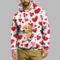 thumbnail image 4 of Oksale Valentines Day Hoodies for Men with Kangaroo Pouch Pet Carrier Sweatshirts Loose Long Sleeve Oversized Sweatshirt Cute Graphic Fashion Clothing Multicolor L, 4 of 8