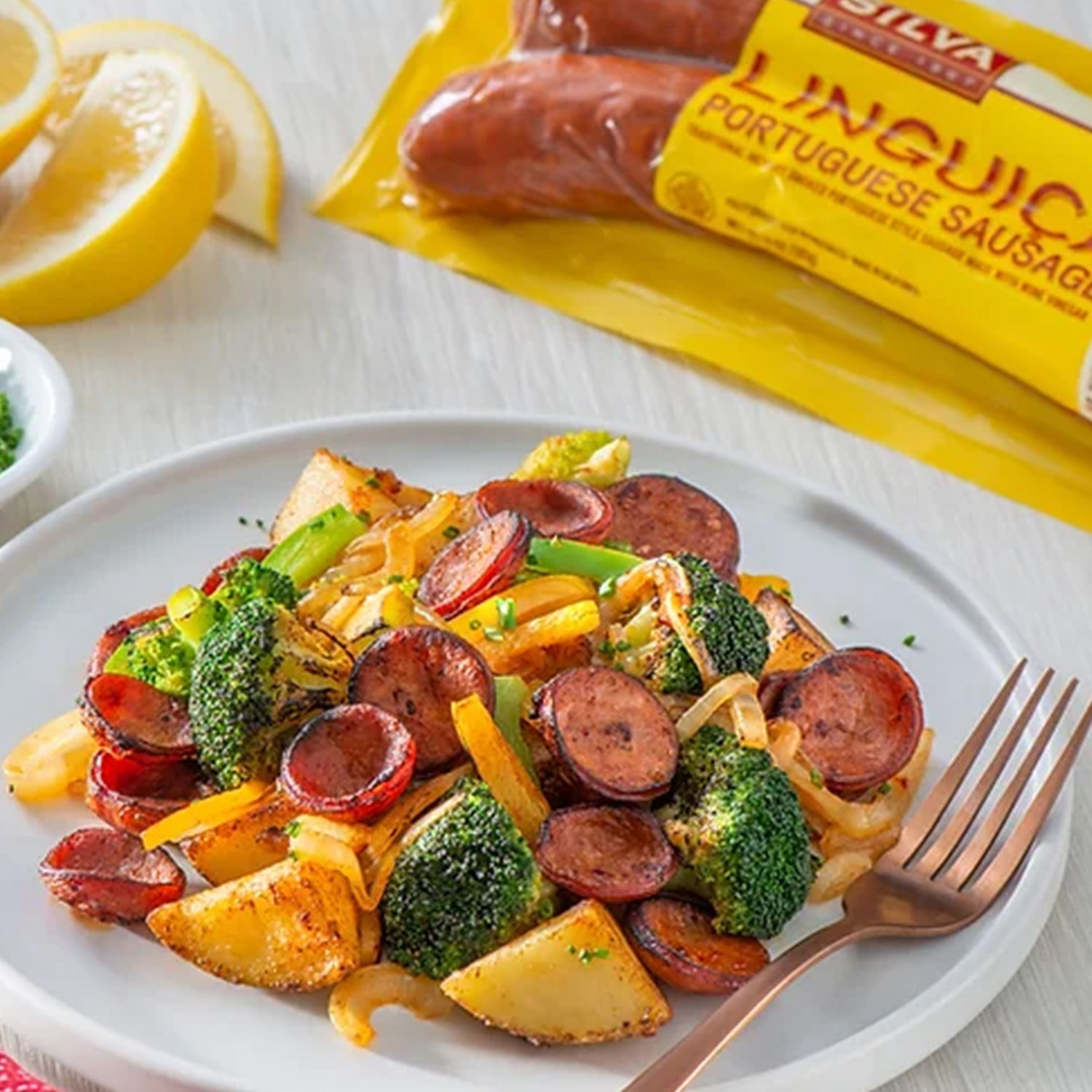Silva Linguica Portuguese Sausage, Refrigerated, 11 oz Plastic Sealed