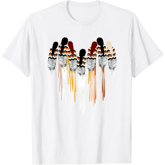 Womens Heart Watercolor Native American Heritage Month T-ShirtMen and women, Black T-shirt, size: Extra large