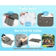 thumbnail image 5 of Outdoor Bench Cushion Inlife Swing Chair Cushion Waterproof Sun-Resistant with 8 Nonslip Ties, Deep Gray 150cm*100cm, 5 of 7