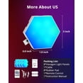 thumbnail image 3 of 8 Pack RGB Hexagon Lights Works with 𝑨𝒍𝒆𝒙𝒂 𝑮𝒐𝒐𝒈𝒍𝒆 𝑨𝒔𝒔𝒊𝒔𝒕𝒂𝒏𝒕, 𝑾𝒊-𝑭𝒊 𝑺𝒎𝒂𝒓𝒕 𝑯𝒐𝒎𝒆 Decor Creative Wall Lights Panel with Music Sync, Gaming Lights for Wall 3Inch, 3 of 6