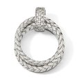 thumbnail image 1 of 925 Sterling Silver with CZ Cubic Zirconia Braided Pendant Charm 29mm, 1 of 3