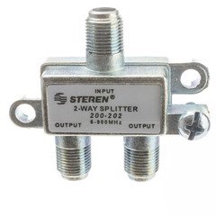 Custom Fit Coaxial 2 Way - Cable Wholesale 30X4-03202 2 Way F-Pin Coaxial Splitter