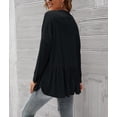 thumbnail image 2 of U.Vomade Cardigan Classique à Manches Longues Boutonné avec Fente Plissée pour Femmes, 2 of 6