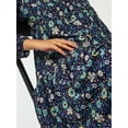 thumbnail image 4 of Printed V-Neck Maxi Dress with Buttons, 4 of 5