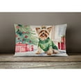 thumbnail image 3 of Yorkie Christmas Fabric Decorative Pillow 12 in x 16 in, 3 of 4