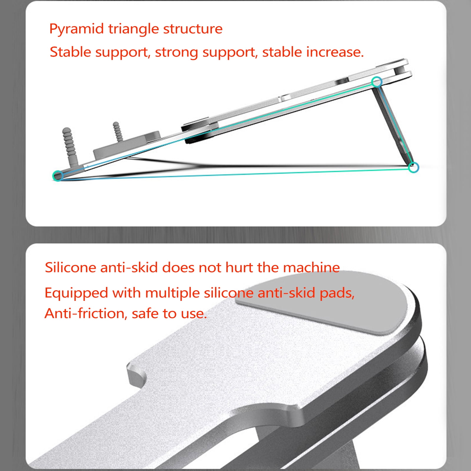 Aluminum Alloy Ergonomic Computer Lifting Stand Lightweight Protable Laptop Holder Bracket to Elevate Laptop 11-15inch