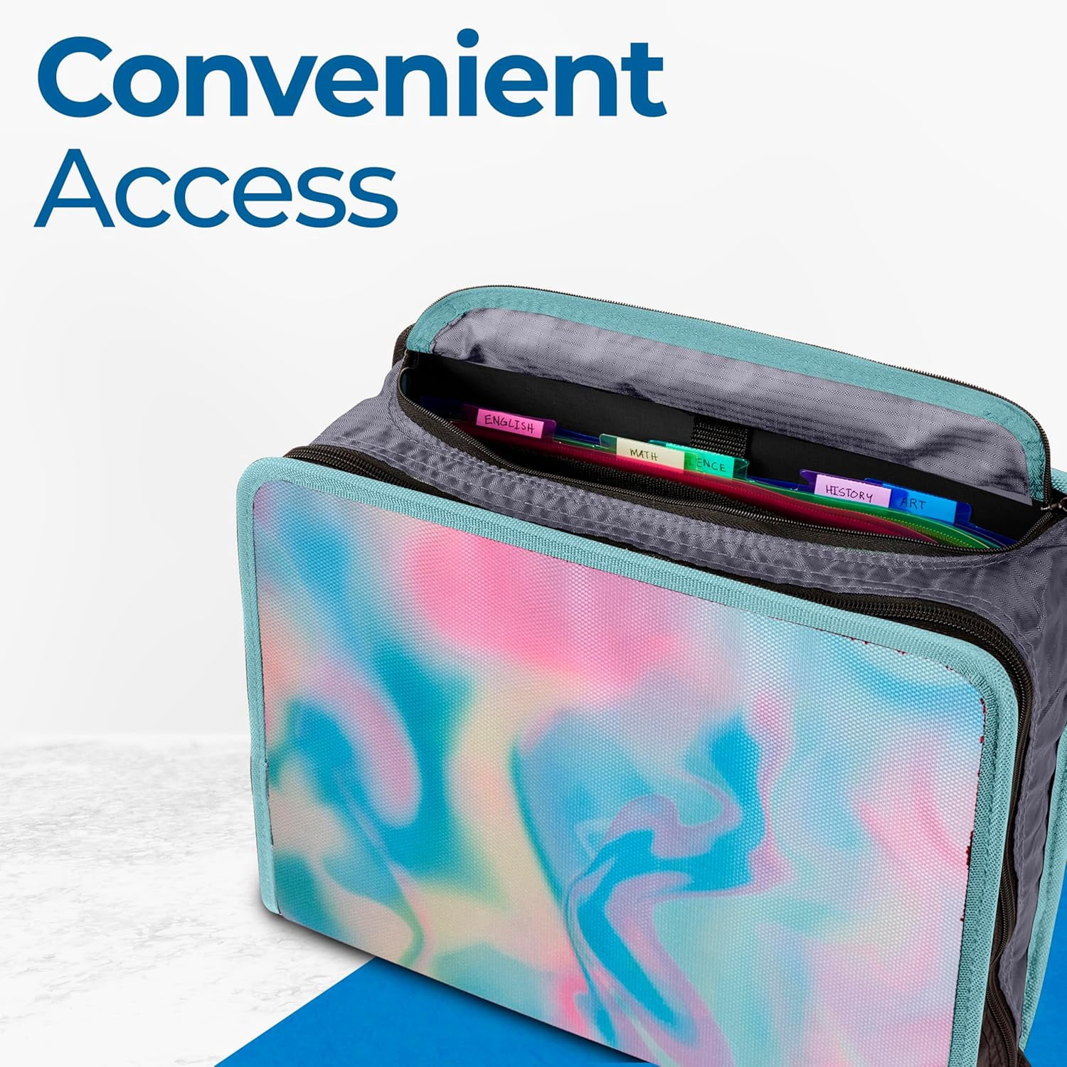 Case-it Nylon, Ribstop, Metal, Kraft Board Zipper Binder, 5 Color