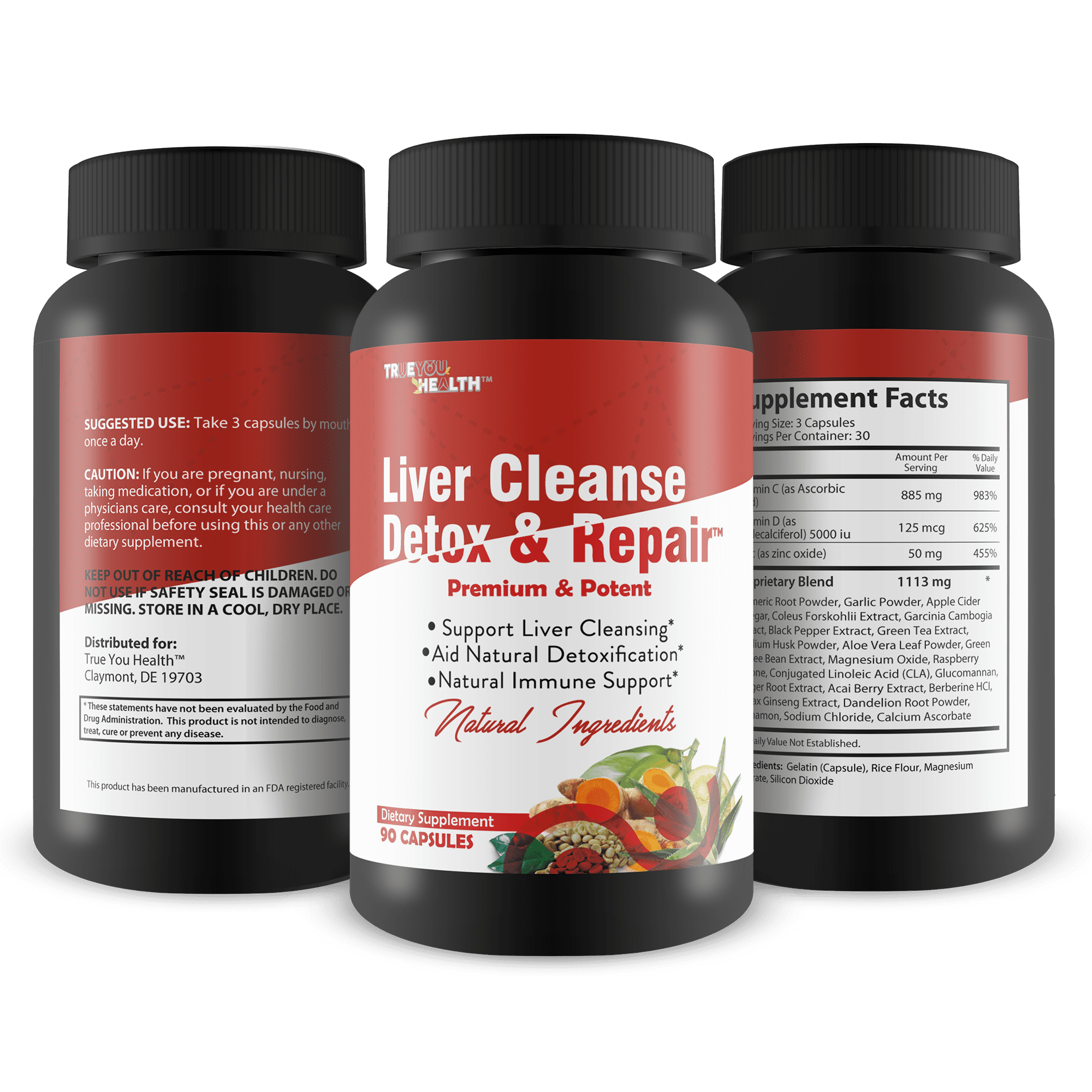 Liver Cleanse Detox & Repair - Liver, Kidney, & Colon Cleanse - Herbal Liver Support Supplement with Dandelion Root, Aloe, Turmeric, Ginger - Promote Liver Health Naturally