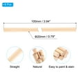 thumbnail image 2 of 7/9x3.94inch Wooden Dowel, 240 Pcs Dowel Rod Wood Dowels Wood Sticks Unfinished Round, 20mm x 100mm, 2 of 6