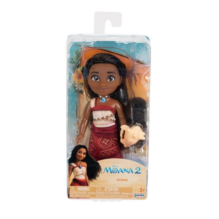 Disney's Moana 2 Petite 6 inch Tall Moana Doll with Rooted Hair and New Adventure Outfit