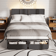 thumbnail image 5 of Tydimor Full Upholstered Sturdy Metal Bed Frame with LED Lights, 2 Storage Drawers & Charging Station, 5 of 9