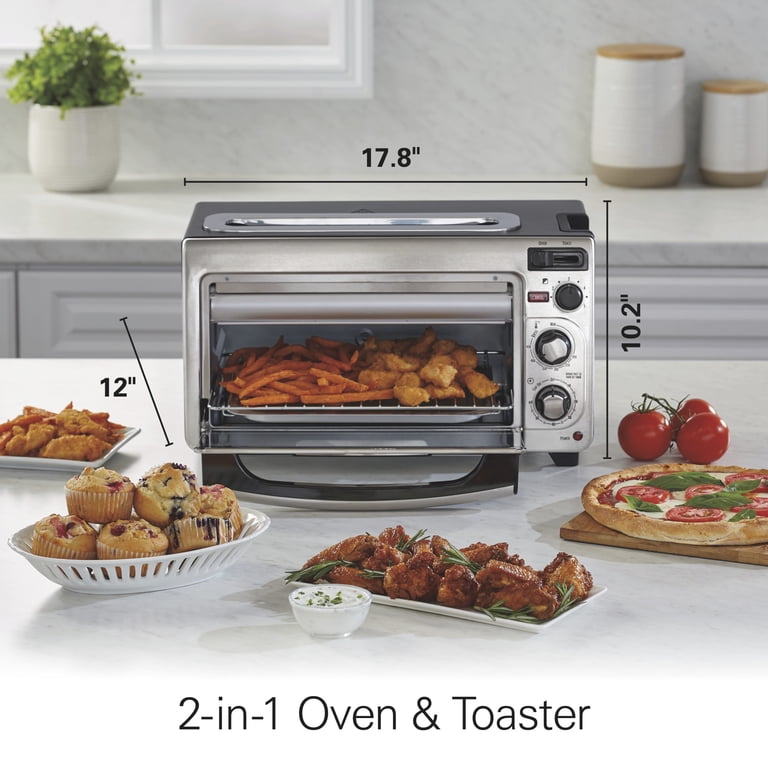 Hamilton Beach 2-in-1 Toaster Oven & Toaster Combo, Stainless Steel photo 8